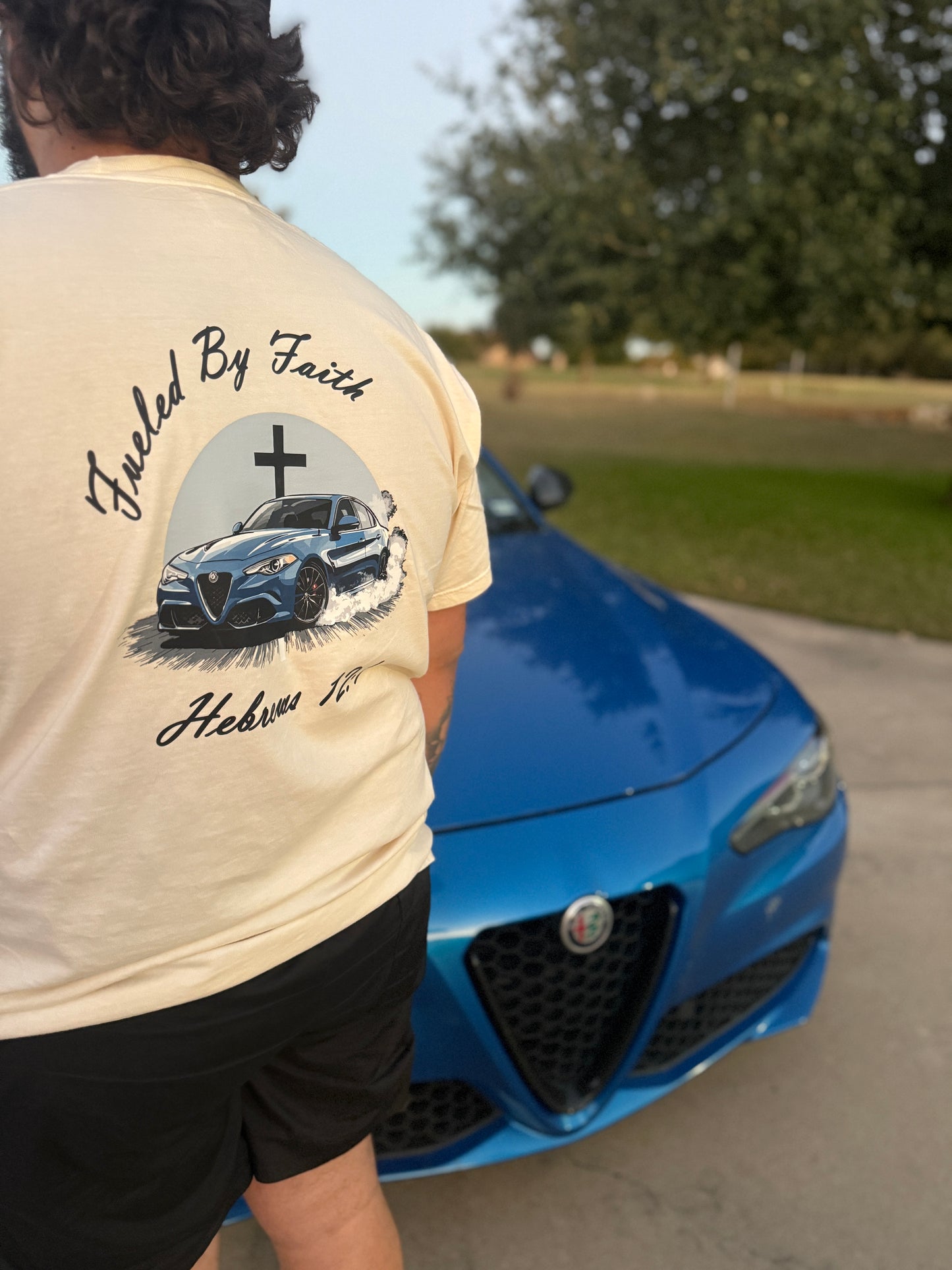 Fueled By Faith - Hebrews 12:1 -  Men's T-shirt